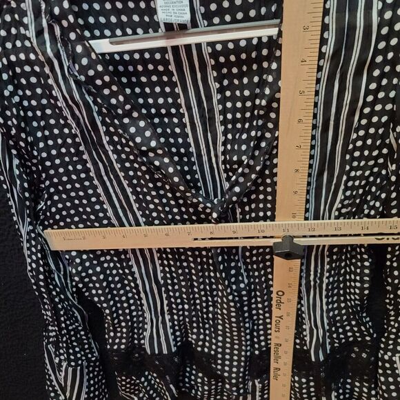 Robbie Bee Womens Blouse Multicolor Size Large 100% Polyester Long Sleeve Button - Picture 3 of 12